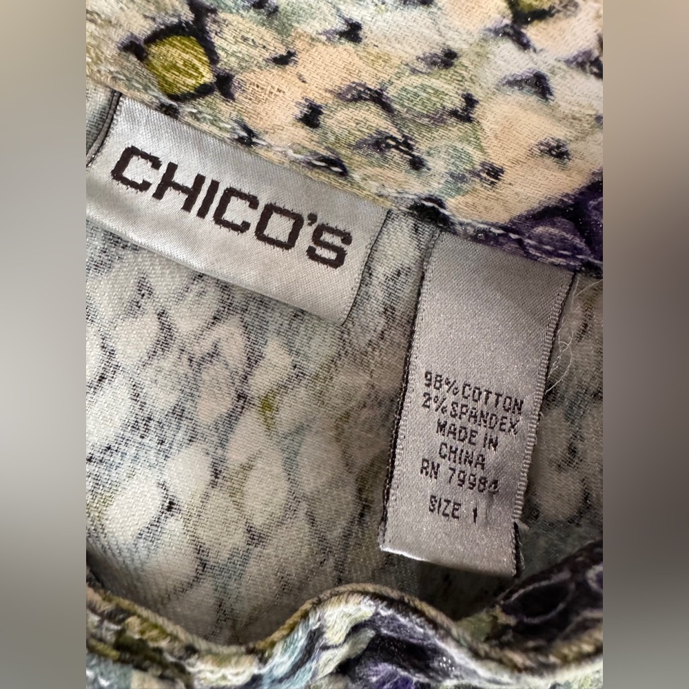 Chico’s Python Snakeskin Print Zip Moto Jacket An… - image 8